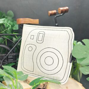 Structure d'album polaroid beige avec reflet