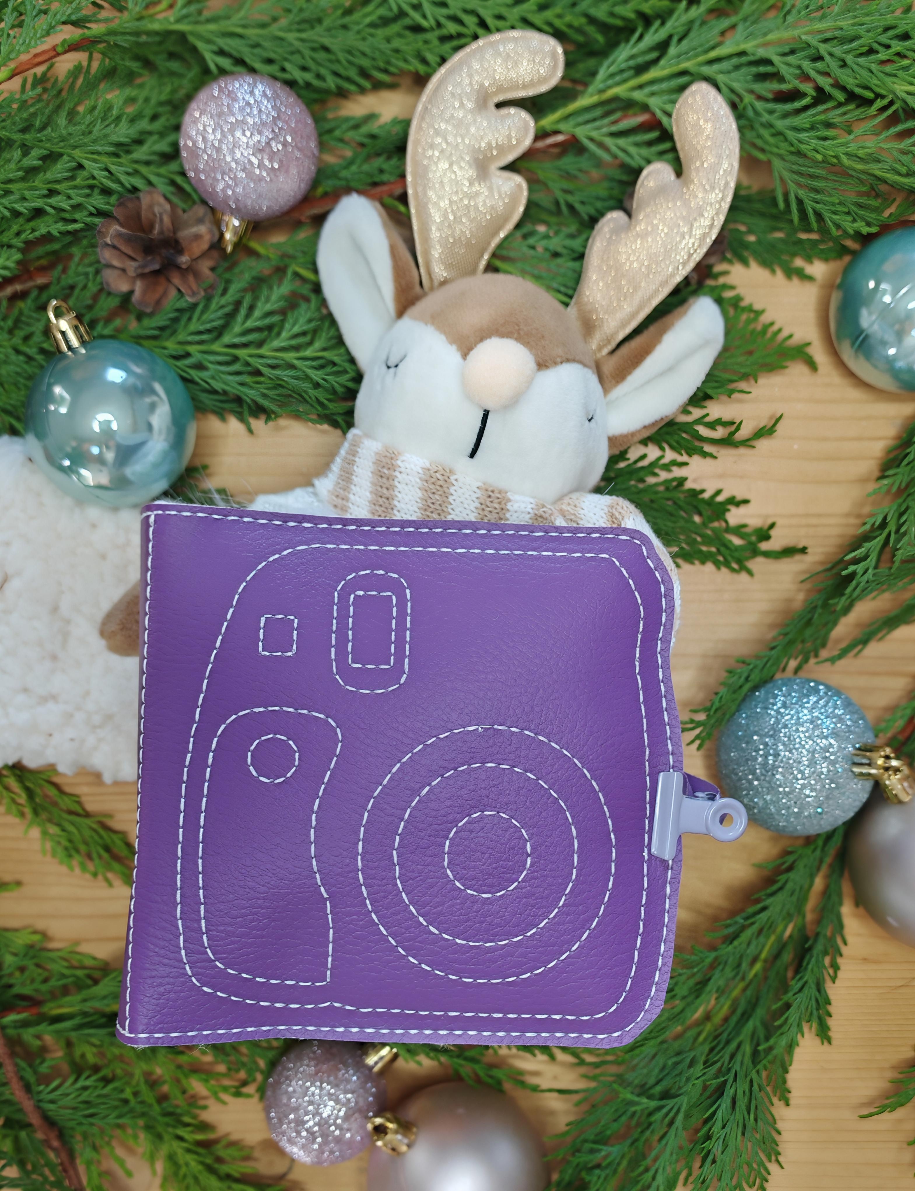 Structure d'album polaroid violet