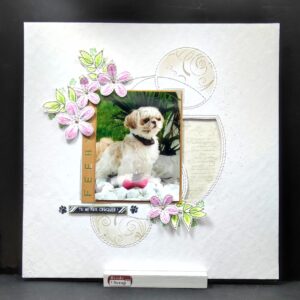 Page aquarelle brodée - libre inspiration