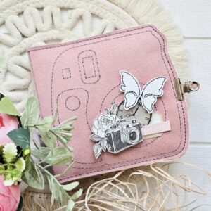 Structure d'album polaroid rose