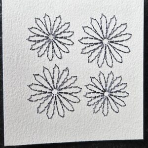 Embellissement papier brodé - les fleurs