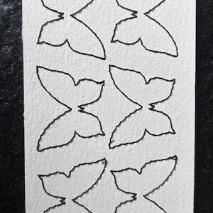 Embellissement papier brodé - les papillons